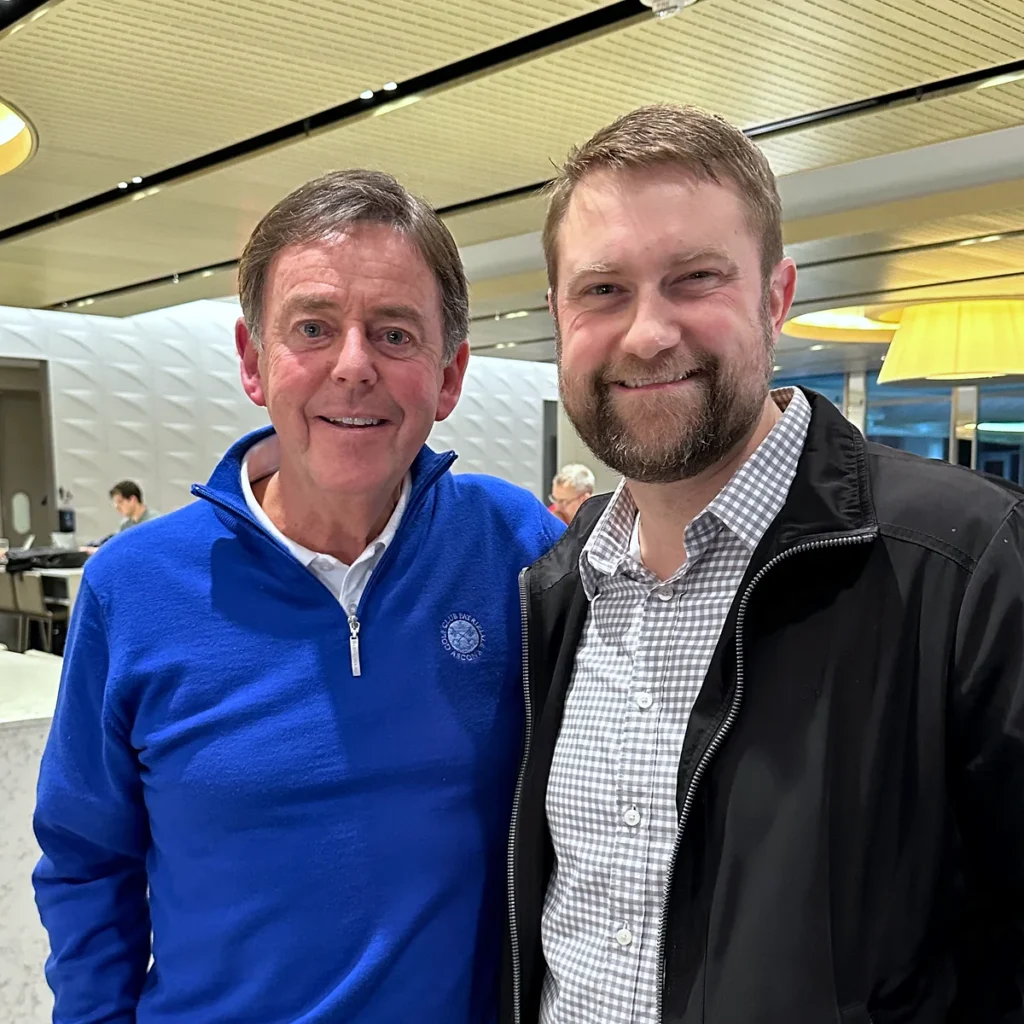 Jonathan Keller with Alistair Begg in 2023.