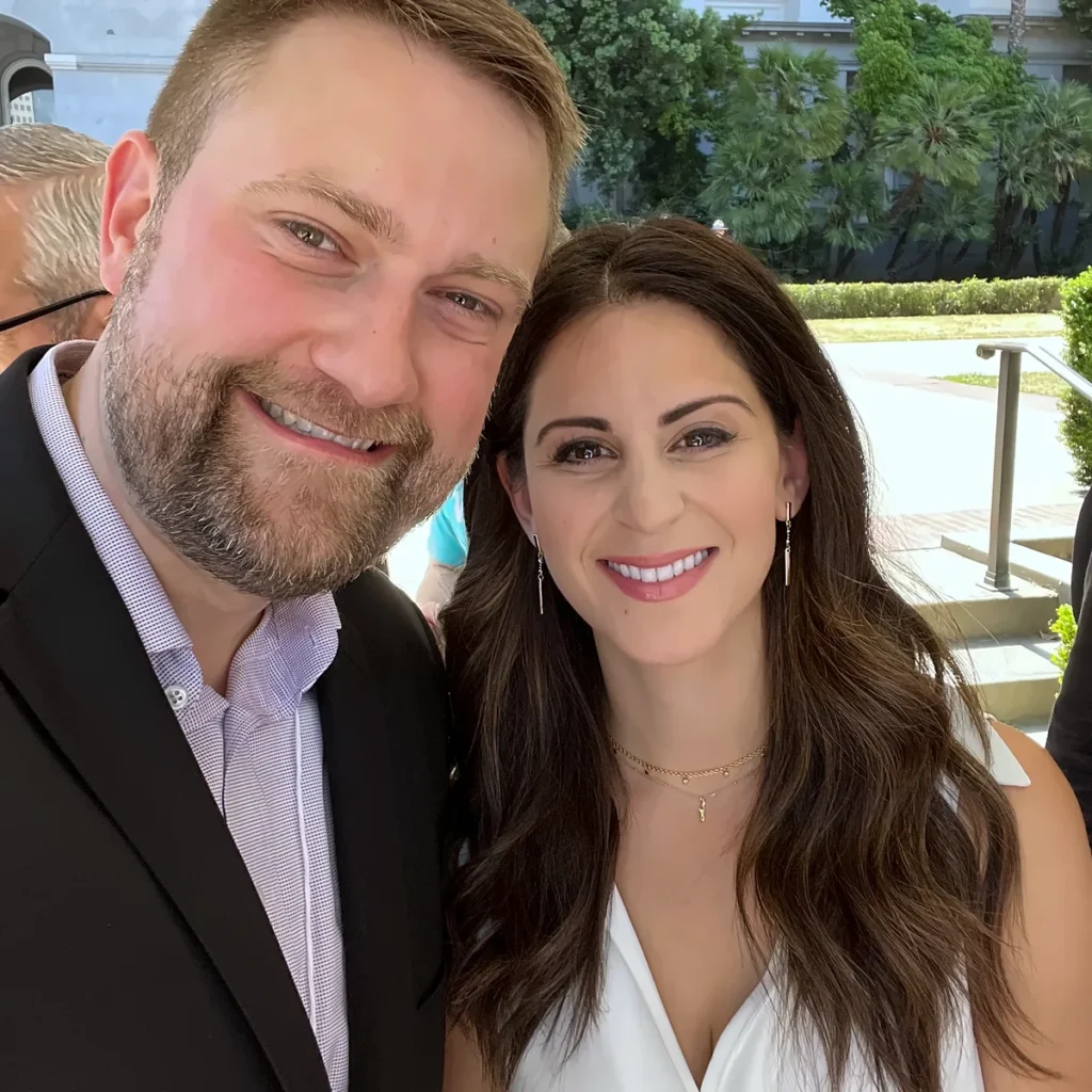 Jonathan Keller with Lila Rose of Live Action in 2022.